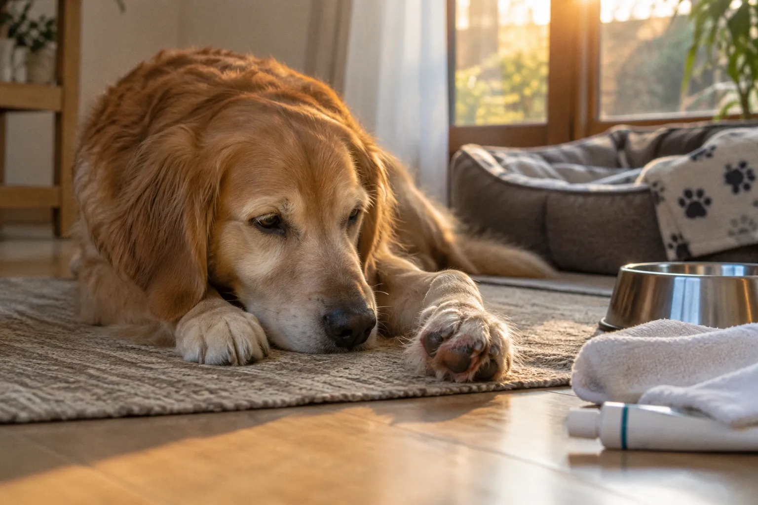 Subtle paw sign that means your dog may need a vet visit